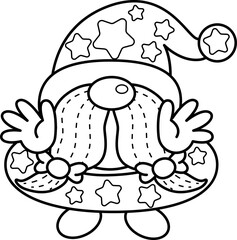 Gnome for coloring page