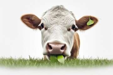 The calf eats a flower. Generative AI