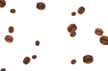 coffee beans isolated on white