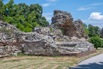 Fototapeta na wymiar Ruins of Roman city of Diocletianopolis, Hisarya, Bulgaria