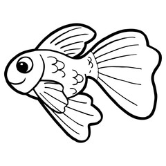 fish outline vector illustration