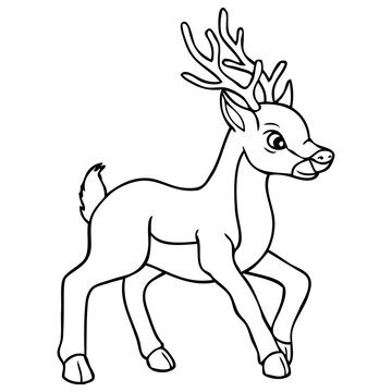 deer outline vector illustration