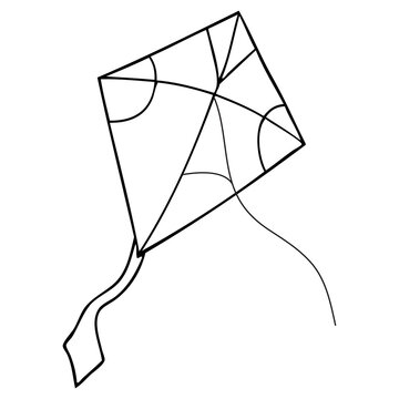 kite outline vector illustration