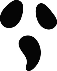 Black and White Halloween Ghost Face