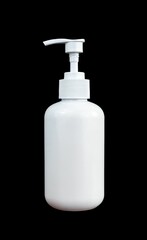 White bottle soap with pump mockup isolated