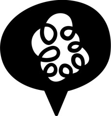 Messenger glyph icon. Messenger icon simple cartoon style. Messenger vector element.