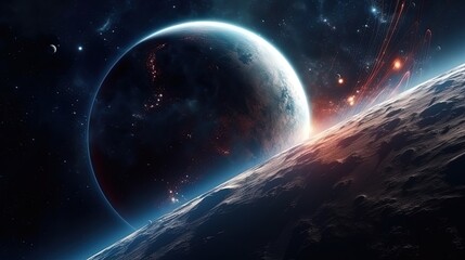 Obraz premium Galaxy and universe light. Galaxies sky in space Planets and stars beauty of space exploration