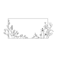 floral frame banner copy space