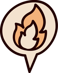 Messenger line filled icon. Messenger icon simple cartoon style. Messenger vector element.