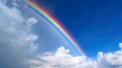 Fantastic Vivid Rainbow Sky view&nbsp;Beautiful sky and clouds with rainbow background