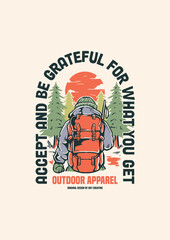 illustration of a hiking