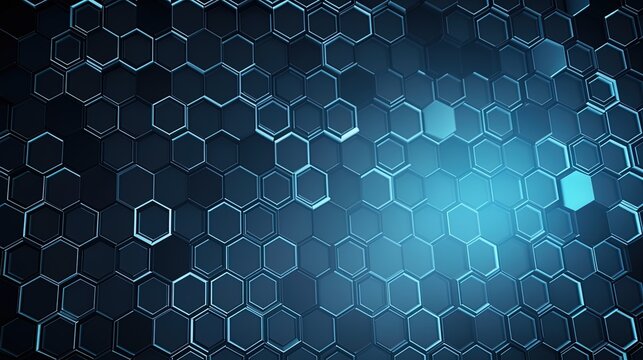 Abstract technological hexagonal background digital Technology Network Background Illustration Futuristic point wave. © aporn
