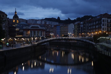 View of Bilbao in the evening