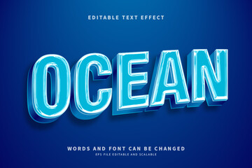 Text Effect Style Ocean