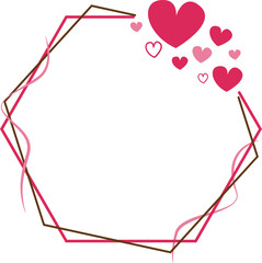 cute love heart frames design svg