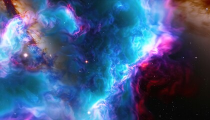 Fototapeta na wymiar Colorful space galaxy cloud nebula
