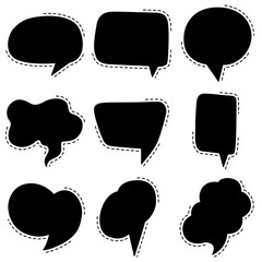 Speech bubble simple design. Speech bubble decorative elements. Speech bubble decorative elements.