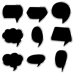 Speech bubble simple design. Speech bubble decorative elements. Speech bubble decorative elements.