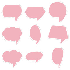 Speech bubble simple design. Speech bubble decorative elements. Speech bubble decorative elements.