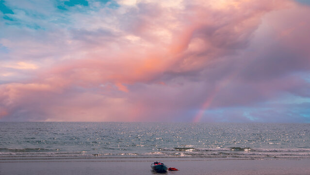 rainbow over the sea