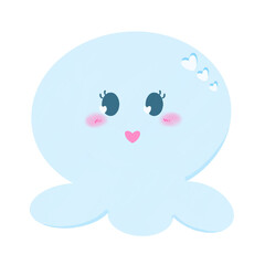 Oceanic Delights: Cute Octopus Toy Illustrations for Kids and Love