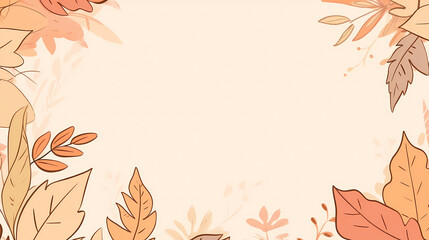 Hand-painted cartoon autumn style background material
