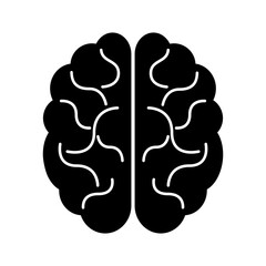 Brain icon vector. Think illustration sign. Creative thinking symbol. Thoughts logo.