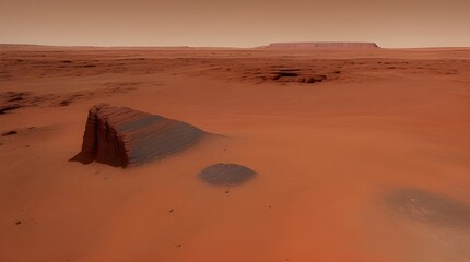 Fototapeta na wymiar Otherworldly beauty of the Martian landscape with a captivating image that transports you to the Red Planet