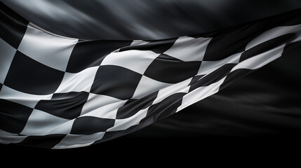 Black and white Checkered Flag . Sport and Race theme, Victory Flag . Ai generative.