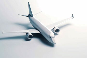 ai generated illustration aeroplane isolated plain background