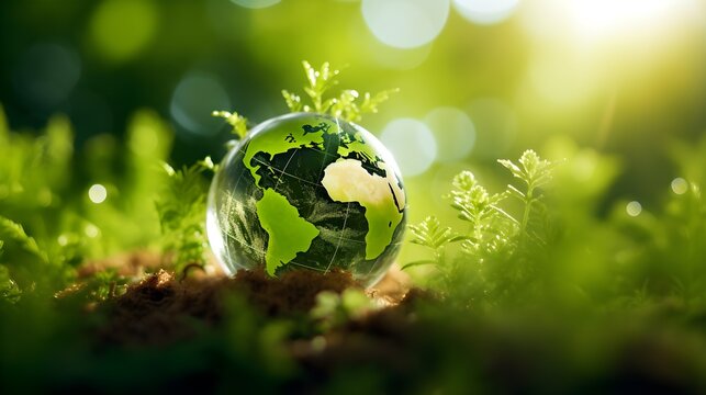 RSE responsabilité sociétale des entreprises sous forme d'une planète écologique dans un environnement vert 