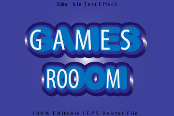 Games Room Editable Text Effect
