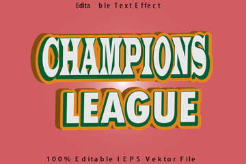 Champions League Editable Text Effect