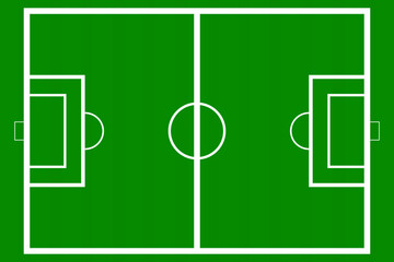 Soccer field view vector illustration. - 623366376