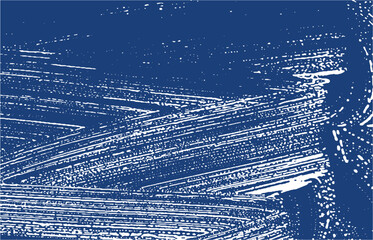 Grunge texture. Distress indigo rough trace. Excep