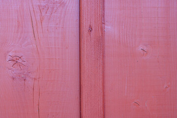 Close-up of a Red Wooden Wall