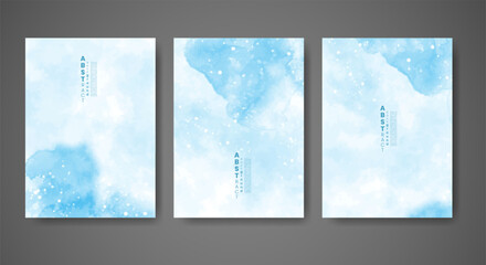 Cover template with watercolor background. Design for your cover, date, postcard, banner, logo.