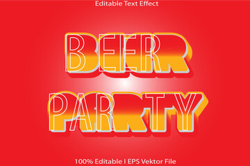 Beer Party Editable Text Effect