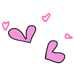 pink and white hearts