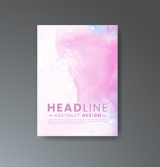 Cover template with watercolor background. Design for your cover, date, postcard, banner, logo.