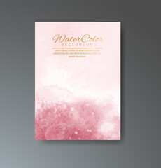 Cover template with watercolor background. Design for your cover, date, postcard, banner, logo.