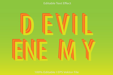 Devil Enemy Editable Text Effect