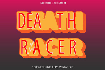 Death Racer Editable Text Effect