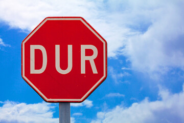 Turkish stop sign