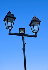 Fototapeta na wymiar Street lamp in Burwood Park in a suburban Sydney NSW Australia 