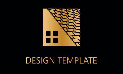 roof shingles vector logo template