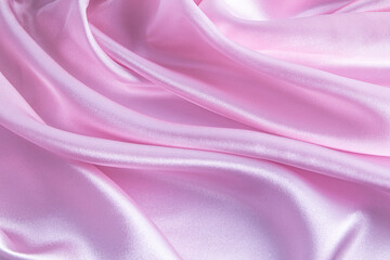 Obraz premium Beautiful delicate background texture of lilac fabric. delicate folds of fabric, drapery. Background for product presentation. A copy of the space.