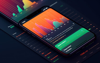 Financial and financial background,created with generative ai tecnology.