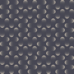 Fototapeta premium Dynamic Graphic Mod Seamless Pattern Vector Dot Work Stylish Abstract Background. Sophisticated Intertwined Structure Abstraction Textile Design. Repetitive Subtle Texture. Half Tone Art Illustration