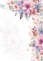 Elegant autumn botanical vector design suitable for banner, cover, invitation. wedding invitation card template.
